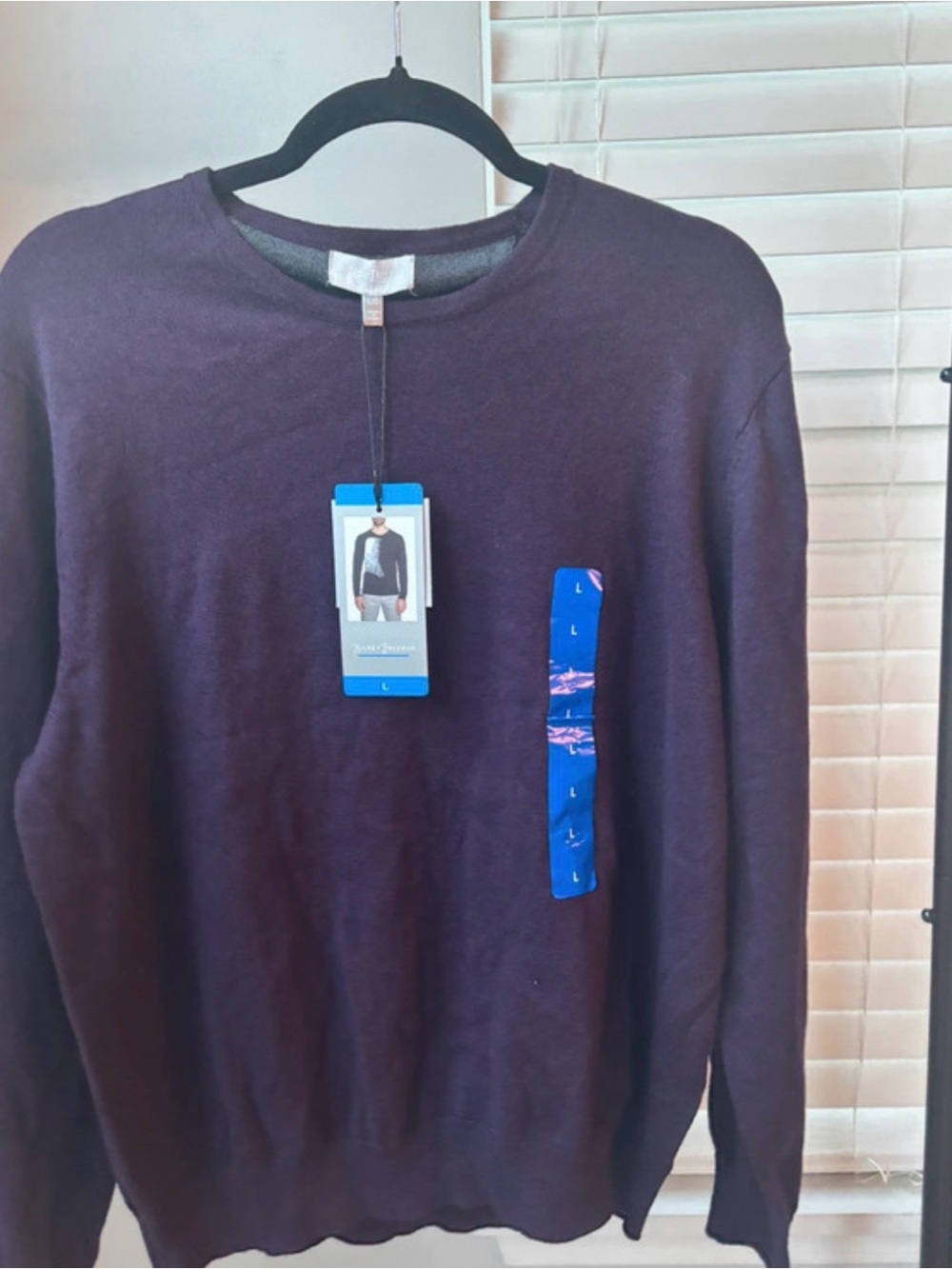 Hickey Freeman Men's Crewneck Sweater in Plum